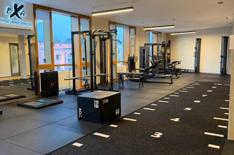 Ein Raum von PXA in Hamburg zur Durchführung von Leistungsdiagnostik.